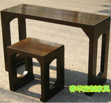 新古典时尚简约老榆木古琴桌凳古筝桌凳画案琴桌古典实木家具