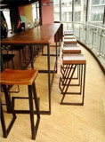 欧式吧台椅子时尚高脚凳创意高脚椅吧凳简约吧台凳复古铁艺酒吧椅