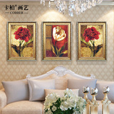 卡柏 贵美人欧式复古花卉装饰画客厅卧室壁画餐厅挂画有框画两联
