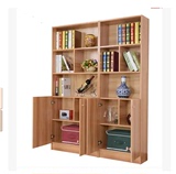 简约现代书柜书架置物架简易宜家书柜自由组合书橱实木特价可带门