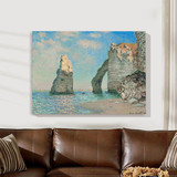 莫奈大峡谷抽象风景油画海景画客厅沙发背景横幅装饰画壁画挂画
