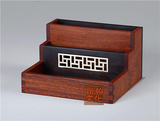 木质多层名片盒放名片三层名片座请赐名片架夹座创意桌面盒