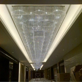 酒店工程灯具大堂吸顶灯别墅高级会所灯长方形LED水晶灯大型灯饰