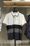 JackJones杰克琼斯男夏季莱卡条纹翻领短袖T恤Polo衫E|216206510