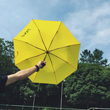 韩国ulzzang原宿软妹糖果色纯色雨伞可爱清新折叠晴雨伞想你同款