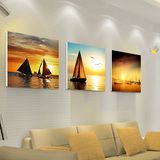 过道壁画客厅沙发背景墙挂画地中海风格装饰画无框画大海现代简约