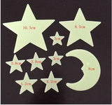 五角星夜光贴自粘儿童卡通荧光许愿星空瓶开关墙贴纸装饰8分一个