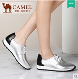 Camel/骆驼女鞋 正品休闲 真皮时尚拼色圆头舒适运动鞋A61064611