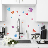 幸福花朵温馨浪漫卧室墙壁贴纸贴画厨房洗手池卫生间过道背景墙贴