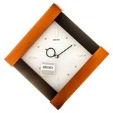 SEIKO日本精工创意石英钟 现代家居客厅办公挂钟实木静音时尚时钟
