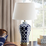 HH Ellen中式新古典美式客厅台灯手绘青花陶瓷现代时尚创意装饰灯