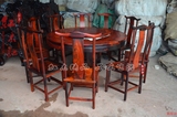 【红木记】老挝大红酸枝餐桌家具1.5米 家具 红木餐桌 12件套家俱