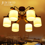 客厅灯美式吸顶灯客厅大灯卧室中式实木地中海欧式灯具大气餐厅灯