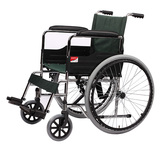 送拐杖 鱼跃轮椅H005折叠轻便 便携代步车老年老人残疾人电镀软座