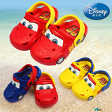 迪士尼夏季新款儿童小汽车洞洞鞋 男女童软底浴室拖鞋凉鞋沙滩鞋
