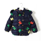 外贸女童羽绒棉衣服2015冬季新款欧美风儿童棉衣短款宝宝棉袄外套