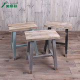 铺实木圆凳创意餐厅餐桌凳子杉木凳子复古酒吧凳时尚咖啡屋椅子店