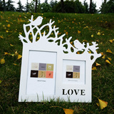 实木相框摆台组合 6寸4寸简约现代创意love情侣亲子高档生日礼物