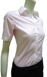 g2000女装女装短袖衬衫工作服职业正装蓝色条纹粉色条纹商务OL