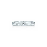 香港代购正品Tiffany蒂芙尼18K铂金三钻圆形戒指镶钻情侣对戒