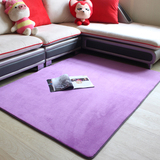 纯色法兰绒地毯客厅茶几沙发地毯卧室房间床边毯瑜伽地垫定制加厚