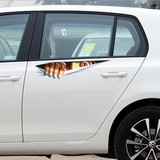 汽车3D立体仿真车尾装饰创意贴纸车头保险杠车身划痕遮挡个性车贴