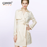 QMR2016夏季新品收腰显瘦大码外套欧美时尚中长款防晒风衣女装薄