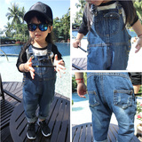 男女童装夏季韩版婴幼儿牛仔背带短裤宝宝夏装儿童裤子0-1-2-3岁