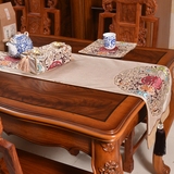 桌旗中国风古典桌布客厅餐桌电视柜茶几布艺床旗包邮新中式高档