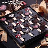 Amovo/魔吻六一儿童节纯手工黑巧克力礼盒装萌心棒棒糖巧克力生