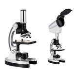 专业生物显微镜/儿童显微镜套装1200倍/学生科学实验显微仪带投影