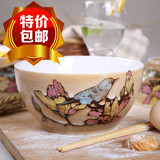 情人节6寸 1件包邮 汤面碗餐具套装 手绘陶瓷碗 特色个性创意复古