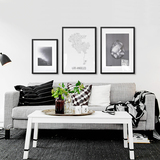 NOC 宜家客厅背景墙挂画 北欧风格抽象简约黑白照片墙组合装饰画