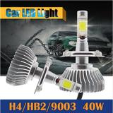 H4汽车灯泡LED超亮大灯远近光一体前照灯雾灯直接替换12-24V通用