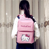 米小仙女 原版hello kitty 学生可爱粉色帆布双肩包书包软妹背包