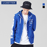 Lilbetter求季新款夹克男装数字印花立领加厚修身型潮流男士外套