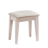 梳妆凳2个 白色凳子实木椅凳换鞋凳欧式现代简约木凳