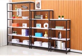 钢木书架书柜陈列架置物架铁艺书架可定做创意书架实木板书架