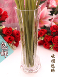 满包邮透明玻璃花瓶批发大号富贵竹现代时尚水培花器水晶花瓶六角
