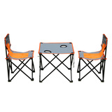 蒂利仕 便携式户外折叠桌椅 沙滩桌椅组合3件套野餐桌椅