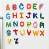包邮儿童早教 英文字母家居装饰木质冰箱贴 宝宝识字磁贴26个字母