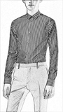 英国代购 巴宝莉 burberry 男装 修身条纹棉质衬衫 39167591