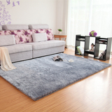 现代简约方格子图案韩国丝地毯客厅紫色立体卧室免洗地垫厚