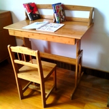 学习桌课桌椅套装书桌写字台学生桌可升降调节学习桌楠竹新款桌椅