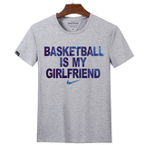 篮球是我女朋友t恤男圆领加大号宽松运动上衣青少年短袖体恤夏季