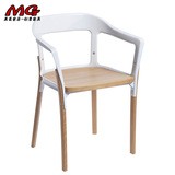 钢木椅 实木餐椅金属椅 连锁店椅子 酒店餐厅椅北欧家具 创意椅子