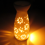 敖世创意香薰灯蜡烛蜡烛香薰炉精油灯大的创意白色陶瓷居室镂空