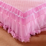 裙单件韩国蕾丝花边夹棉床裙加厚床套加棉床罩公主蓬蓬纱1.8米床