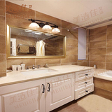欧式美式浴室柜组合大理石橡木洗手盆实木洗脸池组合柜挂墙式特价