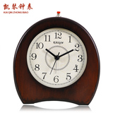 凯琴欧式闹钟创意木质座钟复古静音石英钟表客厅卧室办公仿古台钟